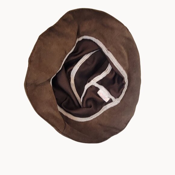 18mo Baby Girl 3pc Floral Corduroy Set Hat Top Pants Ruffle Kidcore Pink Brown - Picture 4 of 10